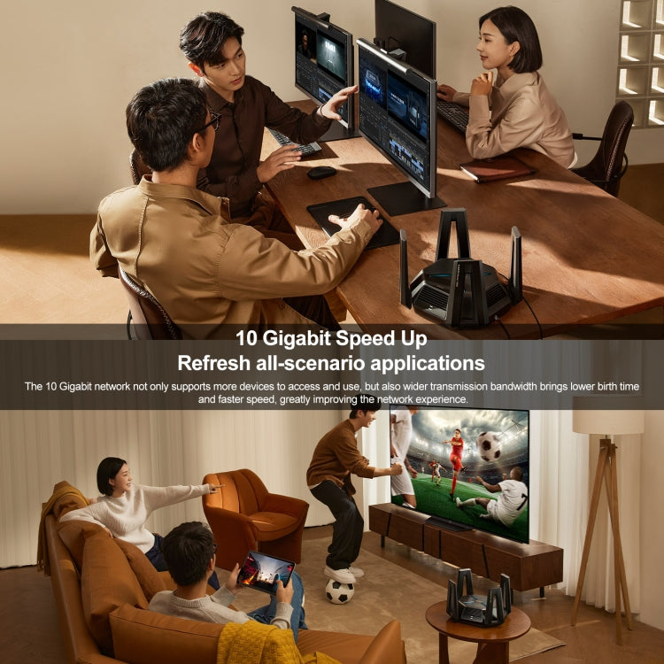 Original Xiaomi WiFi Router 10 Gigabit Tri-Band Wireless Mesh Network Game Acceleration Repeater, US Plug Original Xiaomi WiFi Router 10 Gigabit Tri-Band Wireless Mesh Network Game Acceleration Repeater, US Plug